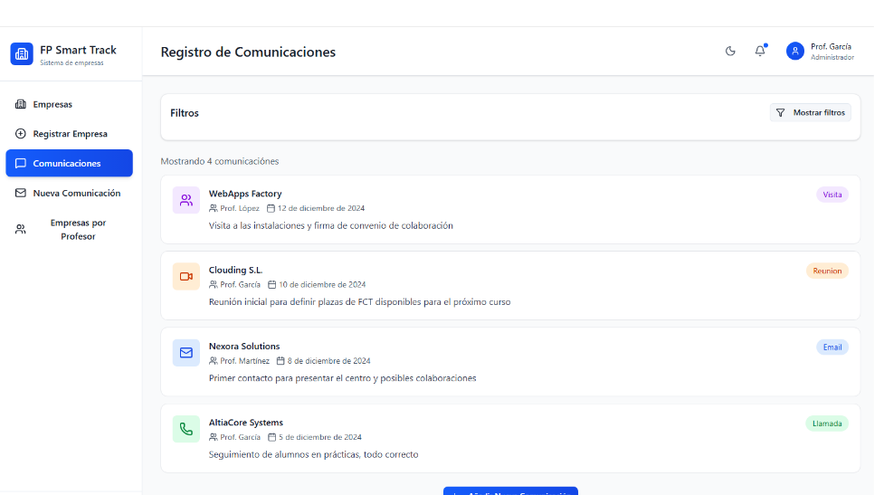 Diseño inicial de la interfaz